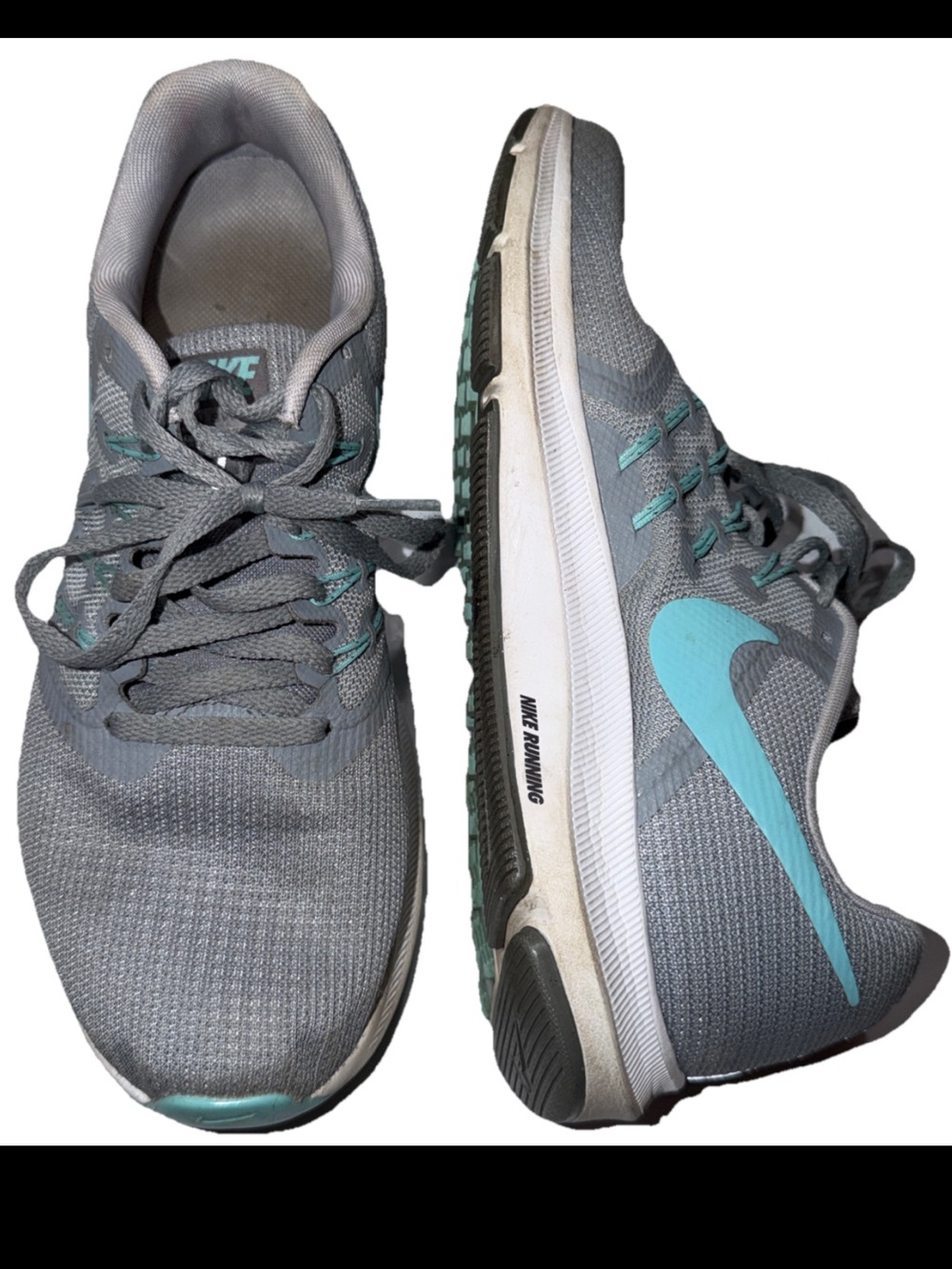 Nike Swift Running Shoes Light GRAY MESH Teal accents Size 9 Women’s 909006-004
